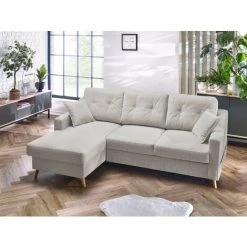 Canapés D'angle Convertibles BOBOCHIC - Canapé D'angle Convertible Coffre SWEDEN Angle Gauche Beige - Beige -BOBOCHIC Soldes 2022 28085731 4