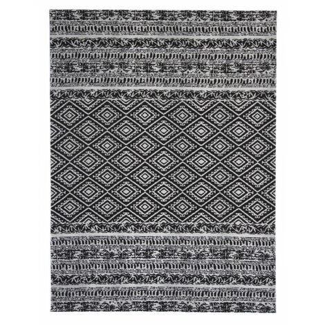 Tapis D'extérieur BOBOCHIC - Tapis D'extérieur SAVIKA Style Bohème - Noir 3 Tapis D'extérieur BOBOCHIC - Tapis D'extérieur SAVIKA Style Bohème - Noir
