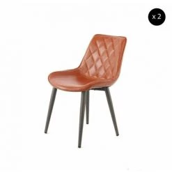 Chaise Et Fauteuil De Table BOBOCHIC - Lot De 2 Chaises MAEL Café - Marron