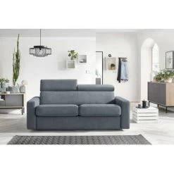 Canapé Droit Convertible BOBOCHIC - Canapé Droit Convertible MONACO Ouverture Express Gris Foncé - Gris Foncé -BOBOCHIC Soldes 2022 28381464 3