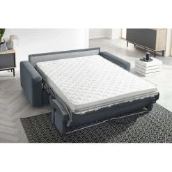 Canapé Droit Convertible BOBOCHIC - Canapé Droit Convertible MONACO Ouverture Express Gris Foncé - Gris Foncé -BOBOCHIC Soldes 2022 28381464 4