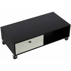 Tables Basses BOBOCHIC - Table Basse MIAMI Noir Et Blanc - Noir -BOBOCHIC Soldes 2022 28424100 5
