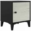 Table De Chevet BOBOCHIC - Chevet 1 Porte MIAMI Noir Et Blanc - Noir -BOBOCHIC Soldes 2022 28424130 1