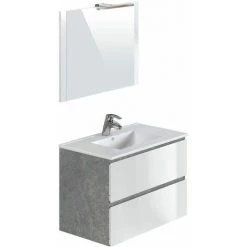 BOBOCHIC Meuble De Salle De Bain 80 Cm ALANI Gris - Gris