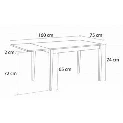 Table à Manger BOBOCHIC - Table à Manger 112 Cm MULAN Hévéa Teinté Chêne - Marron -BOBOCHIC Soldes 2022 28831226 5