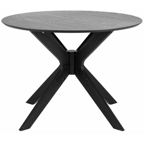 Table à Manger BOBOCHIC - Table à Manger 105cm DUCHE Placage Chêne Noir - Noir 4 Table à Manger BOBOCHIC - Table à Manger 105cm DUCHE Placage Chêne Noir - Noir – Image 2
