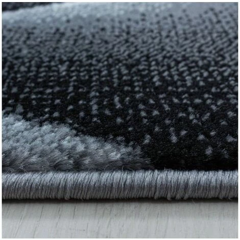 Tapis BOBOCHIC - Tapis Poils Courts LOTTEN Motif Graphique 80x150 Noir - Noir 5 Tapis BOBOCHIC - Tapis Poils Courts LOTTEN Motif Graphique 80x150 Noir - Noir – Image 3