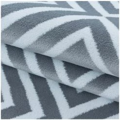 Tapis BOBOCHIC - Tapis Poils Courts ANNELIE Motif Graphique 140x200 Gris - Gris -BOBOCHIC Soldes 2022 29093187 5