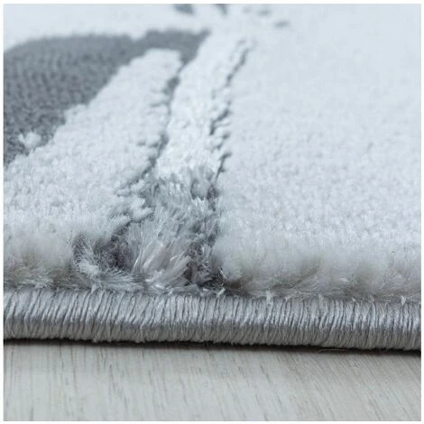 Tapis BOBOCHIC - Tapis Poils Courts IZELIE Motif Graphique 80x150 Gris Clair - Gris Clair 5 Tapis BOBOCHIC - Tapis Poils Courts IZELIE Motif Graphique 80x150 Gris Clair - Gris Clair – Image 3