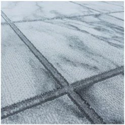 Tapis BOBOCHIC - Tapis Poils Courts AZELIA Motif Graphique 80x150 Gris Clair - Gris Clair -BOBOCHIC Soldes 2022 29093625 5