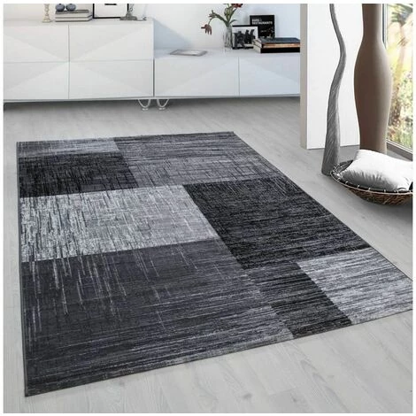 Tapis BOBOCHIC - Tapis Poils Courts TINA Motif Graphique 120x170 Noir - Noir 4 Tapis BOBOCHIC - Tapis Poils Courts TINA Motif Graphique 120x170 Noir - Noir â Image 2