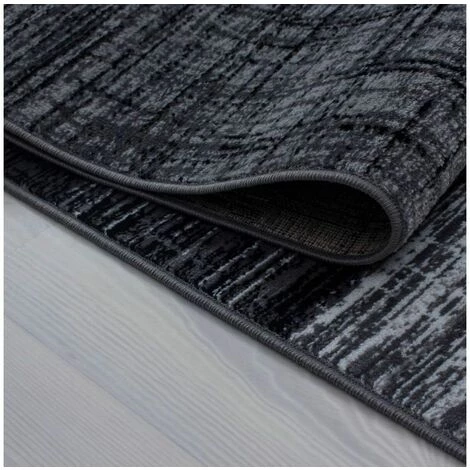 Tapis BOBOCHIC - Tapis Poils Courts TINA Motif Graphique 120x170 Noir - Noir 6 Tapis BOBOCHIC - Tapis Poils Courts TINA Motif Graphique 120x170 Noir - Noir â Image 4