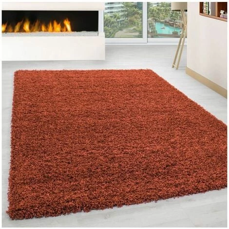 Tapis BOBOCHIC - Tapis Shaggy VITA Uni 60x110 Orange - Orange 4 Tapis BOBOCHIC - Tapis Shaggy VITA Uni 60x110 Orange - Orange – Image 2
