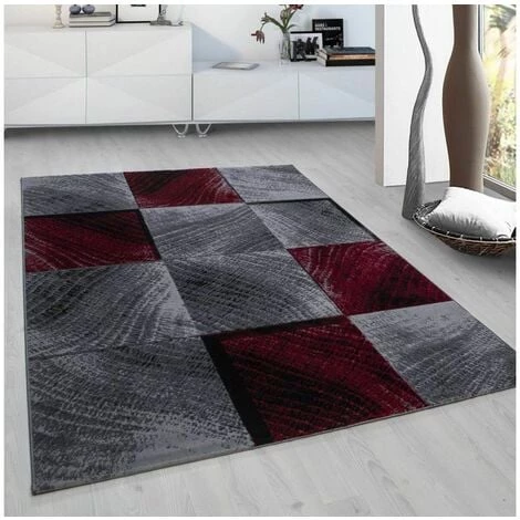 Tapis BOBOCHIC - Tapis Poils Courts MIRIO Motif Graphique 80x150 Rouge - Rouge 4 Tapis BOBOCHIC - Tapis Poils Courts MIRIO Motif Graphique 80x150 Rouge - Rouge â Image 2