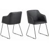 Chaise Et Fauteuil De Table BOBOCHIC - Lot De 2 Fauteuils De Table CASA Noir - Noir -BOBOCHIC Soldes 2022 29342411 1