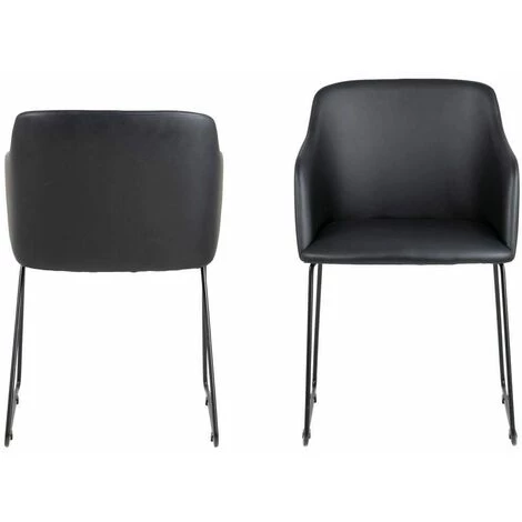 Chaise Et Fauteuil De Table BOBOCHIC - Lot De 2 Fauteuils De Table CASA Noir - Noir 5 Chaise Et Fauteuil De Table BOBOCHIC - Lot De 2 Fauteuils De Table CASA Noir - Noir – Image 3