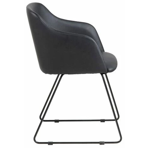 Chaise Et Fauteuil De Table BOBOCHIC - Lot De 2 Fauteuils De Table CASA Noir - Noir 6 Chaise Et Fauteuil De Table BOBOCHIC - Lot De 2 Fauteuils De Table CASA Noir - Noir – Image 4