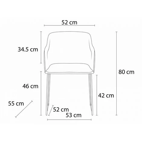 Chaise Et Fauteuil De Table BOBOCHIC - Lot De 2 Fauteuils De Table CASA Noir - Noir 7 Chaise Et Fauteuil De Table BOBOCHIC - Lot De 2 Fauteuils De Table CASA Noir - Noir – Image 5