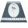 Tapis Enfant BOBOCHIC - Tapis Enfant Shaggy Rond FLAMANT ROSE Imprimé 120x170 Rose - Rose