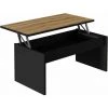 Tables Basses BOBOCHIC - Table Basse Avec Plateau Relevable EREN Noir Et Chêne Rustique - Noir -BOBOCHIC Soldes 2022 29361937 1