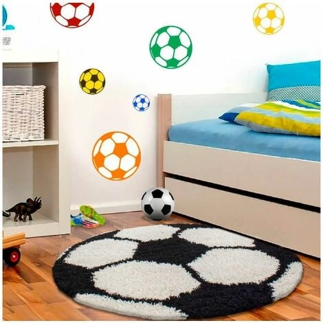 Tapis Enfant BOBOCHIC - Tapis Enfant Shaggy Rond GAME Imprimé 100x100 Noir - Noir 3 Tapis Enfant BOBOCHIC - Tapis Enfant Shaggy Rond GAME Imprimé 100x100 Noir - Noir