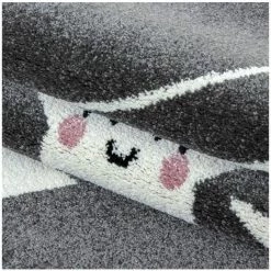 Tapis Enfant BOBOCHIC - Tapis Enfant Shaggy Rond ETOILES Imprimé 120x120 Gris - Gris -BOBOCHIC Soldes 2022 29442330 3