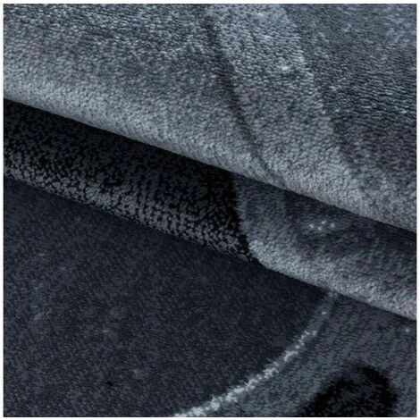 Tapis BOBOCHIC - Tapis Poils Courts KRISTEN Motif Graphique 120x170 Noir - Noir 7 Tapis BOBOCHIC - Tapis Poils Courts KRISTEN Motif Graphique 120x170 Noir - Noir – Image 5