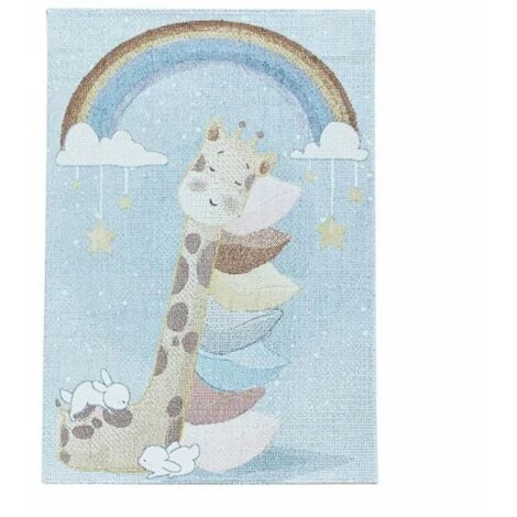 Tapis Enfant BOBOCHIC - Tapis Enfant Shaggy GIRAFE Imprimé 80x150 Bleu - Bleu 3 Tapis Enfant BOBOCHIC - Tapis Enfant Shaggy GIRAFE Imprimé 80x150 Bleu - Bleu