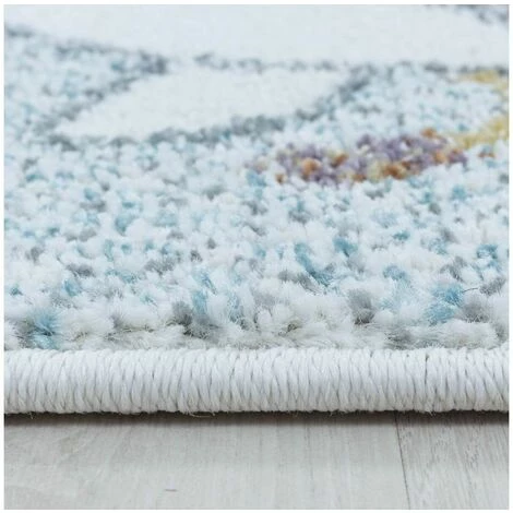 Tapis Enfant BOBOCHIC - Tapis Enfant Shaggy GIRAFE Imprimé 80x150 Bleu - Bleu 5 Tapis Enfant BOBOCHIC - Tapis Enfant Shaggy GIRAFE Imprimé 80x150 Bleu - Bleu – Image 3