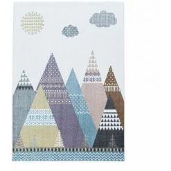 Tapis Enfant BOBOCHIC - Tapis Enfant Shaggy SOMMET Imprimé 80x150 Multicolore - Multicolore