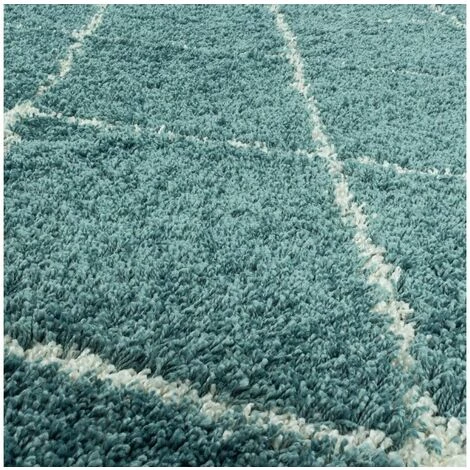 Tapis BOBOCHIC - Tapis Shaggy LANA Motif Berbère 60x110 Bleu - Bleu 6 Tapis BOBOCHIC - Tapis Shaggy LANA Motif Berbère 60x110 Bleu - Bleu – Image 4