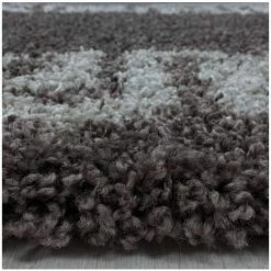 Tapis BOBOCHIC - Tapis Shaggy SINA Motif Grec 60x110 Taupe - Taupe -BOBOCHIC Soldes 2022 30115507 3