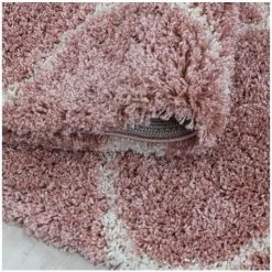 Tapis BOBOCHIC - Tapis Shaggy SAFI Motif Berbère 60x110 Rose Poudré - Rose Poudré -BOBOCHIC Soldes 2022 30115511 5