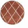 Tapis BOBOCHIC - Tapis Shaggy Rond LANA Motif Berbère 80x80 Orange -BOBOCHIC Soldes 2022 30115648 1