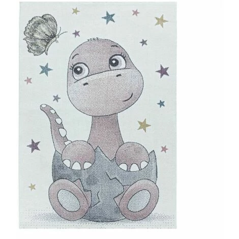 Tapis Enfant BOBOCHIC - Tapis Enfant Shaggy DINO Imprimé 80x150 Rose - Rose 3 Tapis Enfant BOBOCHIC - Tapis Enfant Shaggy DINO Imprimé 80x150 Rose - Rose
