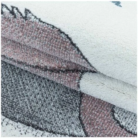 Tapis Enfant BOBOCHIC - Tapis Enfant Shaggy DINO Imprimé 80x150 Rose - Rose 6 Tapis Enfant BOBOCHIC - Tapis Enfant Shaggy DINO Imprimé 80x150 Rose - Rose – Image 4