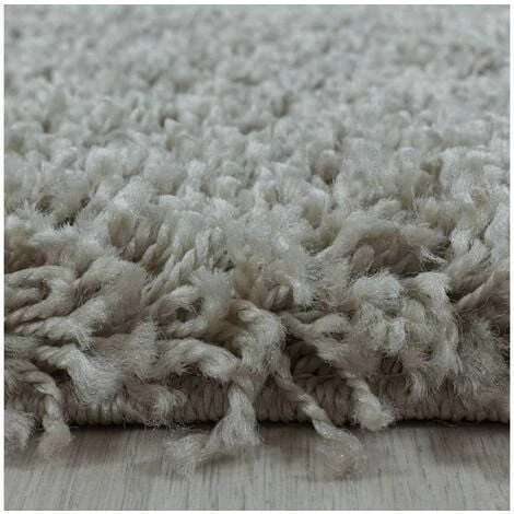 Tapis BOBOCHIC - Tapis Shaggy Rond TAZA Uni 80x80 Crème - Crème 4 Tapis BOBOCHIC - Tapis Shaggy Rond TAZA Uni 80x80 Crème - Crème – Image 2