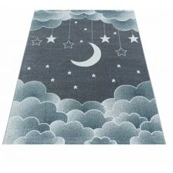 Tapis Enfant BOBOCHIC - Tapis Enfant Shaggy CUTY Imprimé 80x150 Bleu - Bleu -BOBOCHIC Soldes 2022 30115818 3