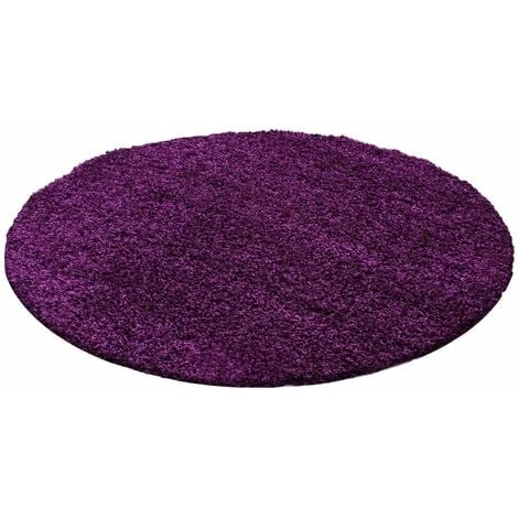 Tapis BOBOCHIC - Tapis Shaggy Rond VITA Uni 80x80 Lilas - Lilas 3 Tapis BOBOCHIC - Tapis Shaggy Rond VITA Uni 80x80 Lilas - Lilas