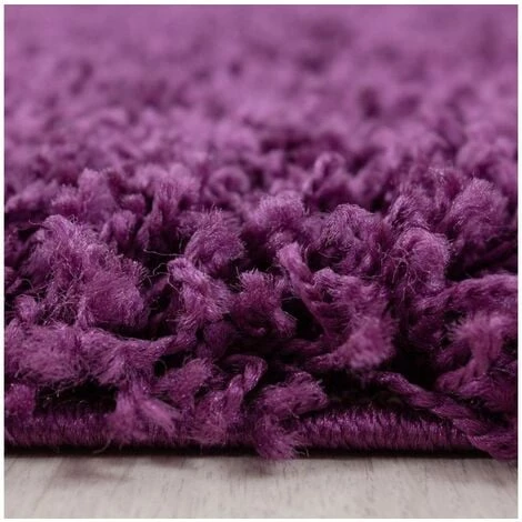 Tapis BOBOCHIC - Tapis Shaggy Rond VITA Uni 80x80 Lilas - Lilas 4 Tapis BOBOCHIC - Tapis Shaggy Rond VITA Uni 80x80 Lilas - Lilas – Image 2