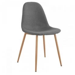 Chaise Et Fauteuil De Table BOBOCHIC - Lot De 2 Chaises De Table APLO Tissu Gris - Gris