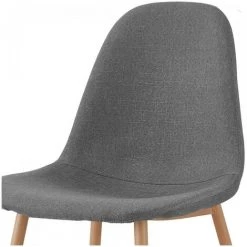 Chaise Et Fauteuil De Table BOBOCHIC - Lot De 2 Chaises De Table APLO Tissu Gris - Gris -BOBOCHIC Soldes 2022 30358941 3