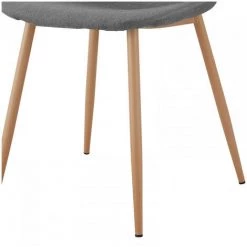 Chaise Et Fauteuil De Table BOBOCHIC - Lot De 2 Chaises De Table APLO Tissu Gris - Gris -BOBOCHIC Soldes 2022 30358941 5