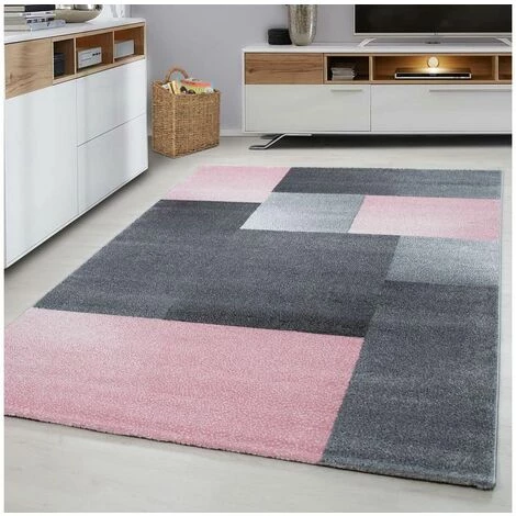 Tapis BOBOCHIC - Tapis Poils Courts LUCIE Motif Graphique 80x150 Rose - Rose 4 Tapis BOBOCHIC - Tapis Poils Courts LUCIE Motif Graphique 80x150 Rose - Rose – Image 2