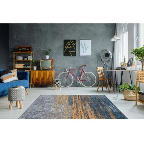 Tapis BOBOCHIC - Tapis Poils Courts SALOMA Motif Contemporain - Beige 6 Tapis BOBOCHIC - Tapis Poils Courts SALOMA Motif Contemporain - Beige – Image 4