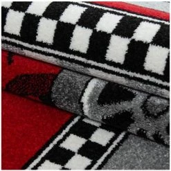 Tapis Enfant BOBOCHIC - Tapis Enfant Shaggy VOITURE Imprimé 120x170 Rouge - Rouge -BOBOCHIC Soldes 2022 30863649 4