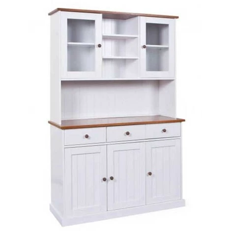 Buffets BOBOCHIC - Vaisselier Bois Massif WINTERLAND Blanc Et Bois - Blanc 3 Buffets BOBOCHIC - Vaisselier Bois Massif WINTERLAND Blanc Et Bois - Blanc