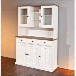 Buffets BOBOCHIC - Vaisselier Bois Massif WINTERLAND Blanc Et Bois - Blanc 10 Buffets BOBOCHIC - Vaisselier Bois Massif WINTERLAND Blanc Et Bois - Blanc -BOBOCHIC Soldes 2022 32389084 4