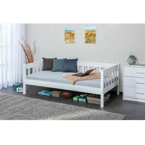 Lit Enfant BOBOCHIC - Lit SONIA 90x200 Cm Blanc En Bois Massif - Blanc 4 Lit Enfant BOBOCHIC - Lit SONIA 90x200 Cm Blanc En Bois Massif - Blanc – Image 2