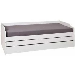 Lit Enfant BOBOCHIC - Lit Gigogne LOUFTO 90x200 Blanc